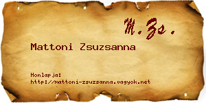 Mattoni Zsuzsanna névjegykártya